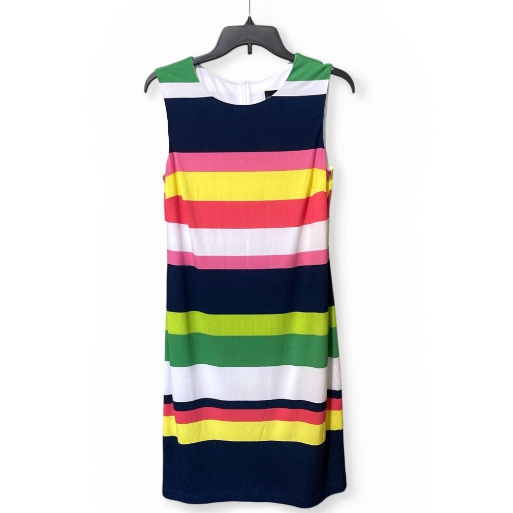 Frank Lyman Design Dress size 8 Colorblock Sleeveless Stripe Colorful Modern
